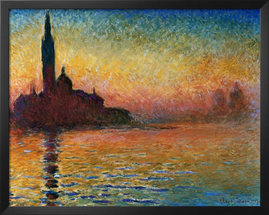 Sunset In Venice-Claude Monet Painting